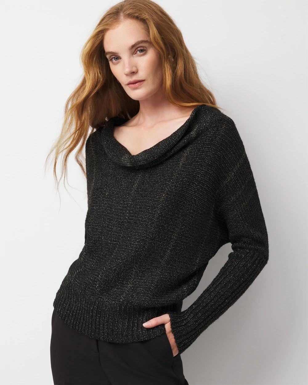 Metallic Dolman Pullover Sweater | White House Black Market